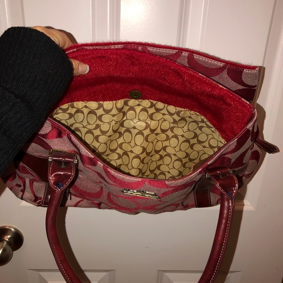 Coach Handbag - Red - Picture 3 of 3